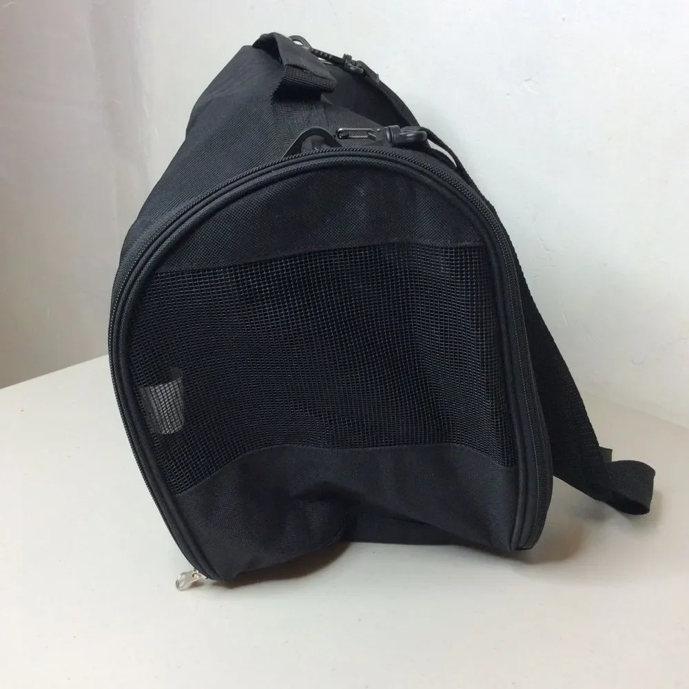 Every Yay Soft-Sided Canvas Mesh Pet Carrier Travel Bag Small 16lb.-Black